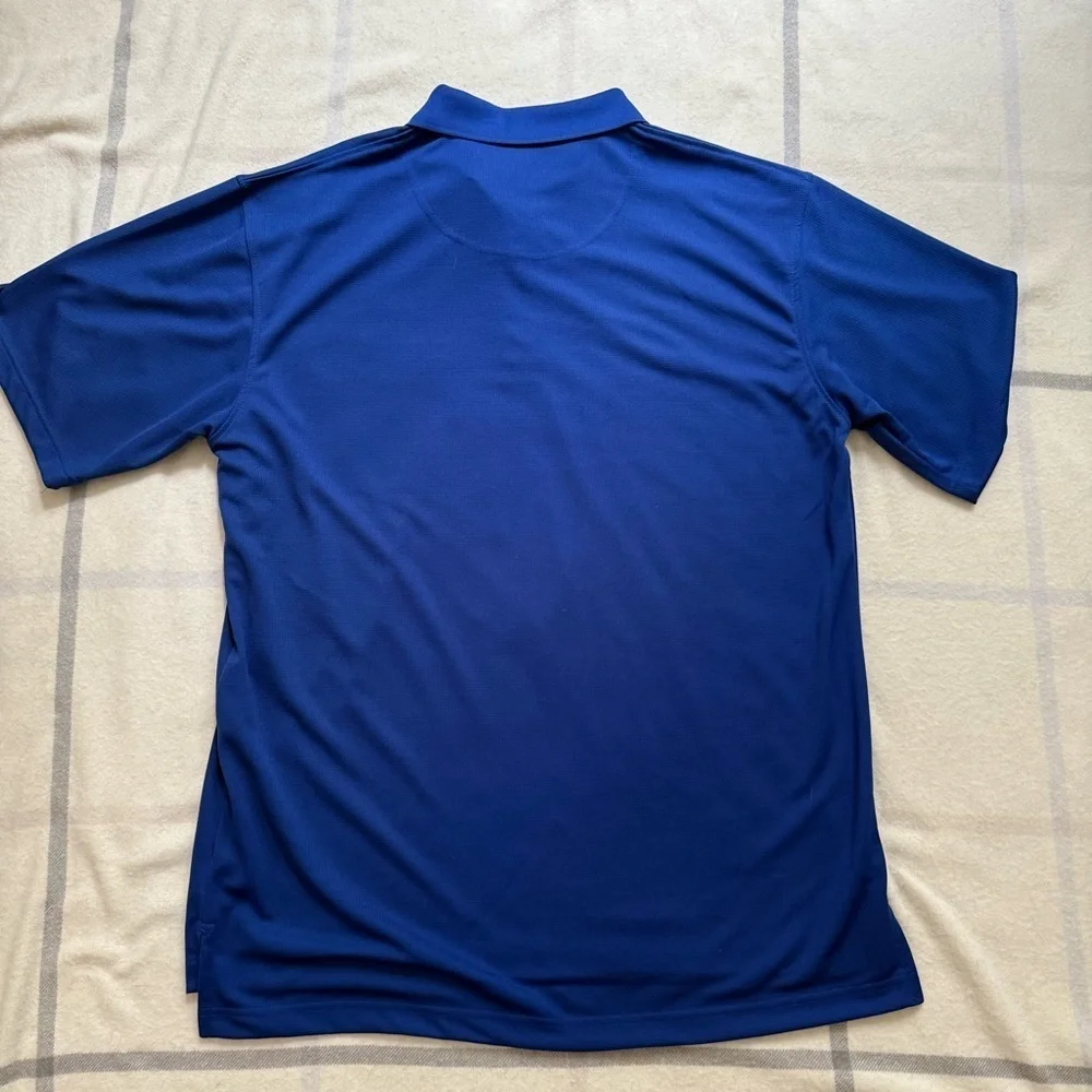 Men's Bright Blue Polo Shirt Size Large - Picture 2 of 9